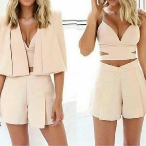 Light Peach- The brunch cape suit.